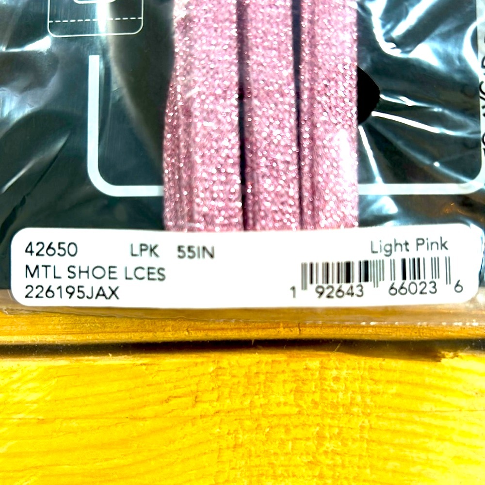 Coach Pink Glitter Shoelaces New - Picture 3 of 3